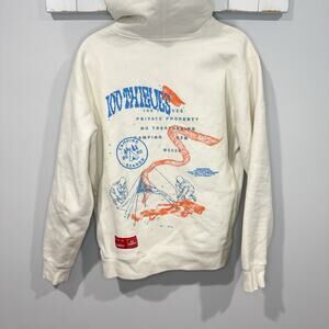 100 Thieves Camping SZN Pullover Hoodie Ivory Small Streetwear